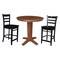 International Concepts 36 in. Solid Wood Round Extension Dining Table with 2 Counter Height Stools in Distressed Oak/Black K42-36RXT-23S4661722 - alternate 1